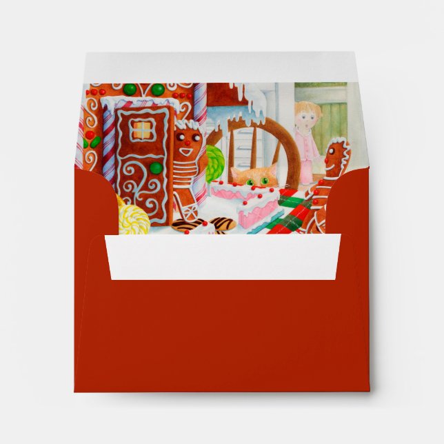 GINGERBREAD SURPRISE A2 Envelope II (note cards) (Back (Bottom))