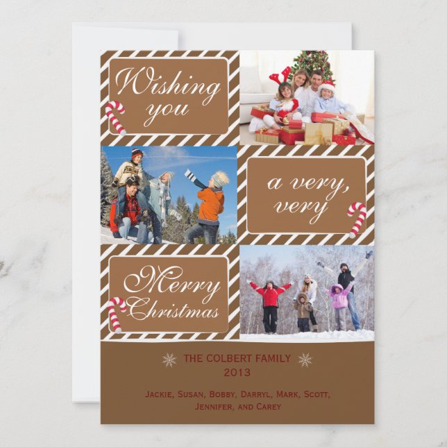 Gingerbread Sweets Holiday Card (Front)