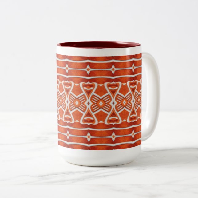 GINGERBREAD Tall Maroon Two-Tone Mug (Front Right)