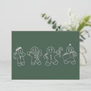 Gingerbread Teacher Christmas Holiday Teacher Xmas Card