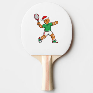 Gingerbread Tennis Christmas 2026 Holiday Sports Ping Pong Paddle