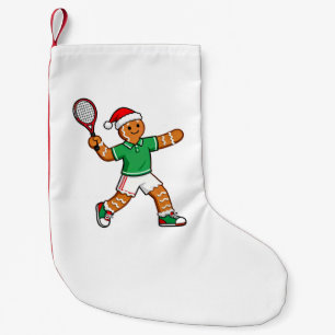 Gingerbread Tennis Christmas 2026 Holiday Sports Small Christmas Stocking