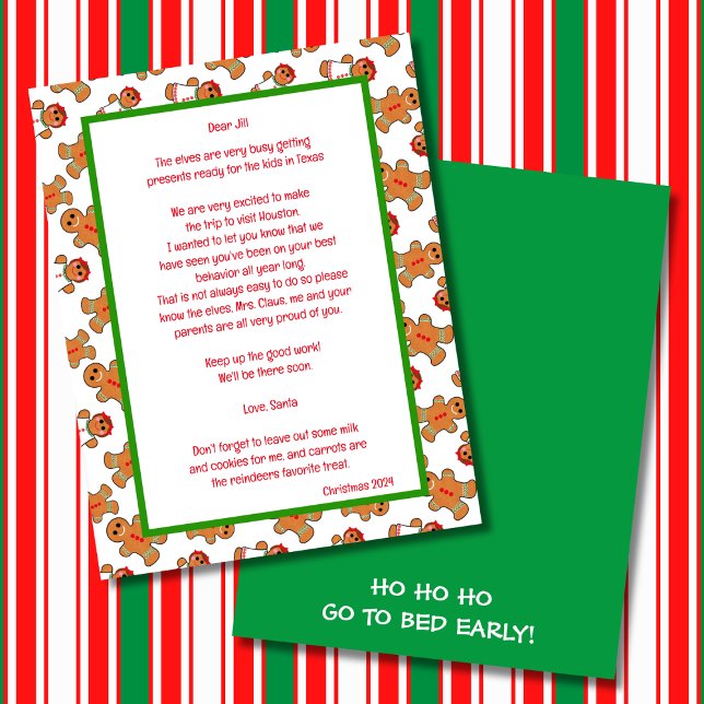 Gingerbread Themed Letter from Santa (Creator Uploaded)