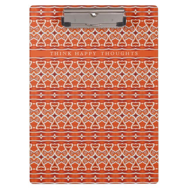GINGERBREAD "THINK HAPPY THOUGHTS" Clipboard (Front)
