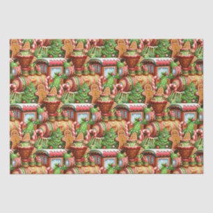 Gingerbread Train Holiday Tissue Paper