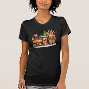 Gingerbread Train Holiday Women's T-Shirt