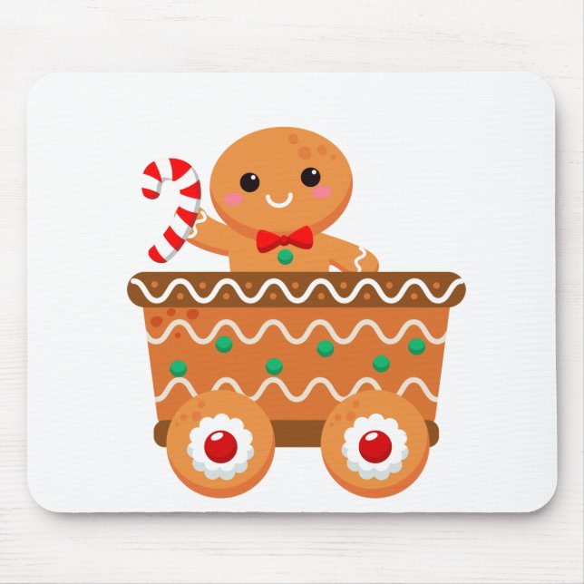 Gingerbread Train Mouse Pad (Front)