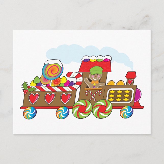 Gingerbread Train Postcard (Front)