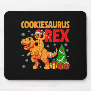 Gingerbread Trex Dinosaur For Christmas Gingerbrea Mouse Pad