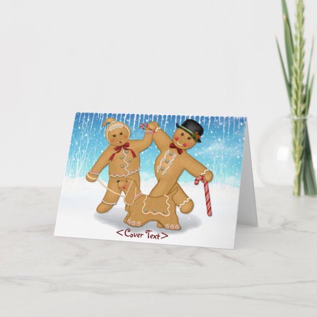 Gingerbread Trio Holiday Card (Front)