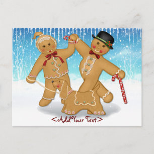 Gingerbread Trio Postcard
