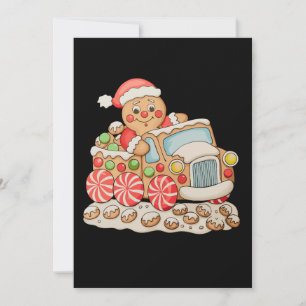 Gingerbread Truck Funny Christmas Baking Family Holiday Card