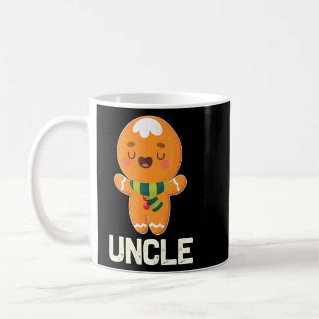 Gingerbread Uncle Funny Cute Cookie Christmas Shir Coffee Mug (Left)