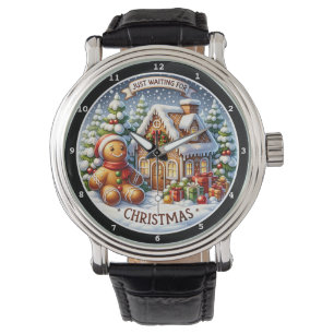 Gingerbread Village Charm Festive Christmas Wall Watch