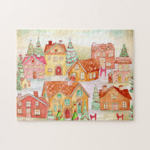 Gingerbread Village Christmas Jigsaw Puzzle