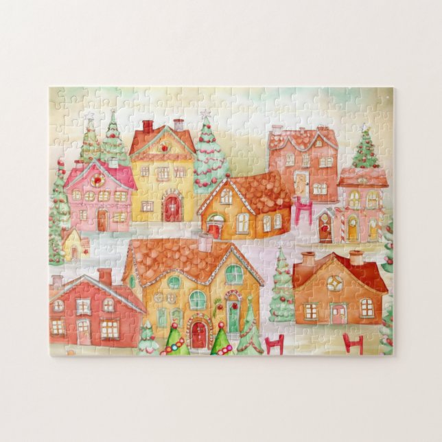 Gingerbread Village Christmas Jigsaw Puzzle (Horizontal)