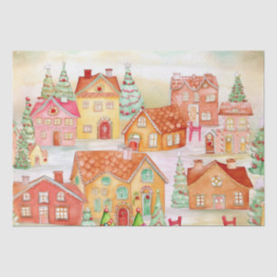 Gingerbread Village Christmas Tissue Paper