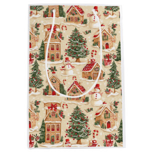 Gingerbread Village Medium Gift Bag