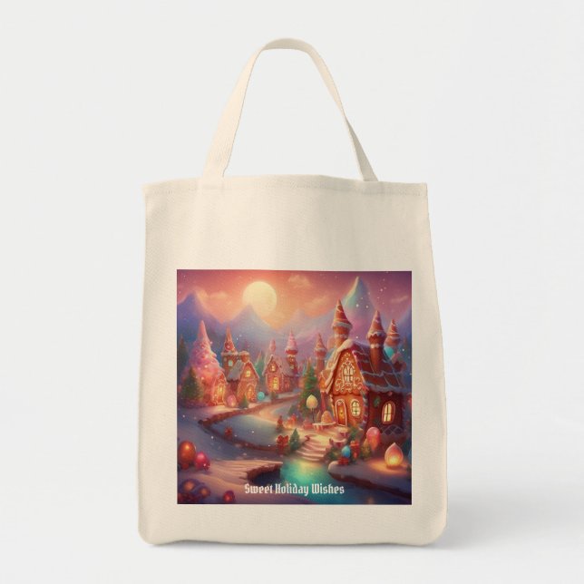 Gingerbread Village Tote Bag (Front)
