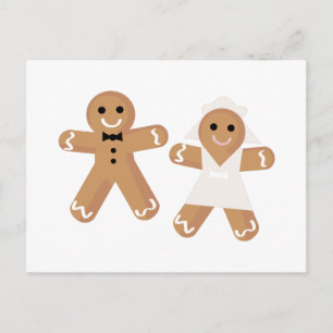 Gingerbread Wedding Postcard
