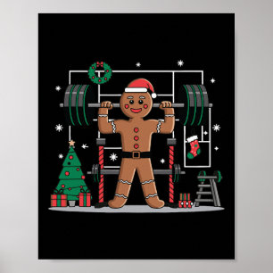 Gingerbread Weightlifting Workout Bodybuilding 2 Poster