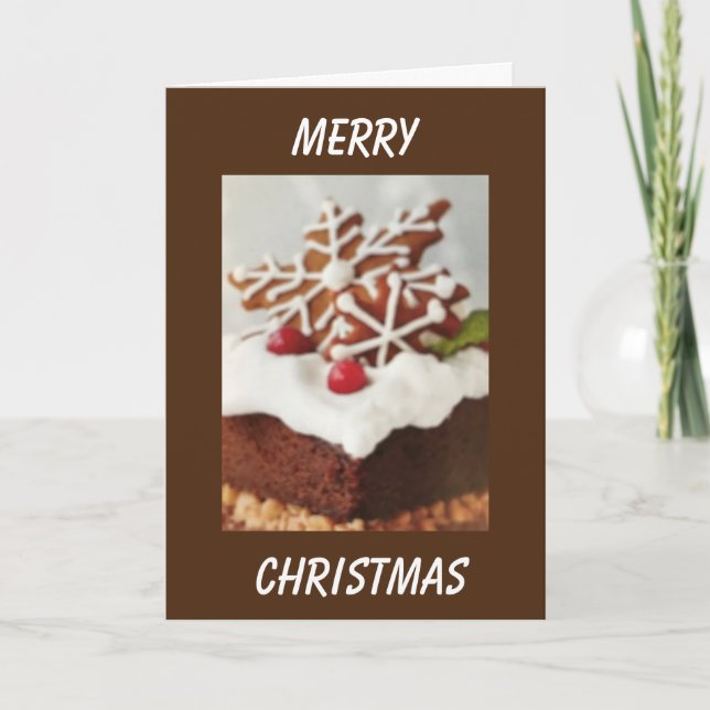 **GINGERBREAD WISHES FOR CHRISTMAS SEASON** CARD (Front)