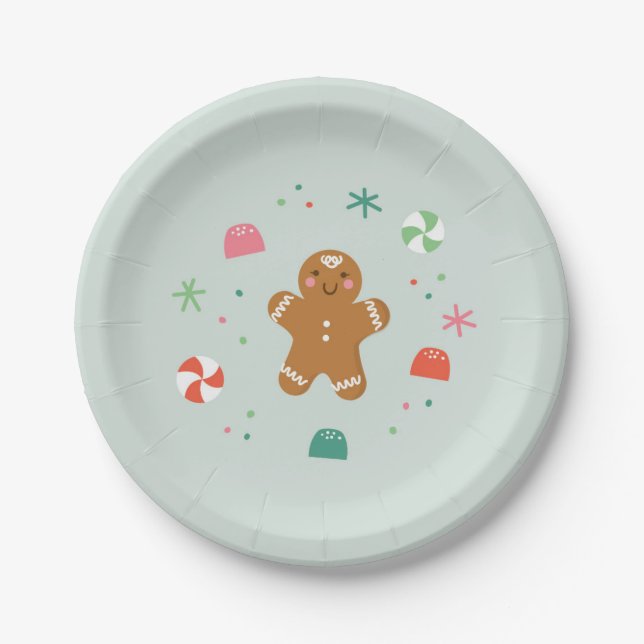 Gingerbread wishes paper plates (Front)