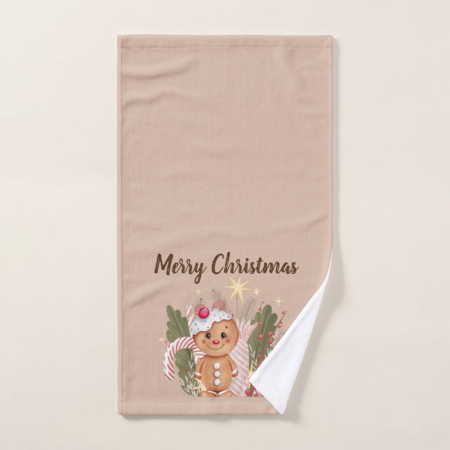 Gingerbread With a Cherry On Top   Hand Towel (Hand Towel)