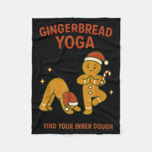 Gingerbread Yoga – Fun Holiday “find Your Inner Do Fleece Blanket