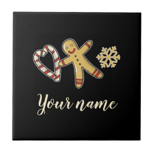 Gingerbreadman Love Ceramic Tile
