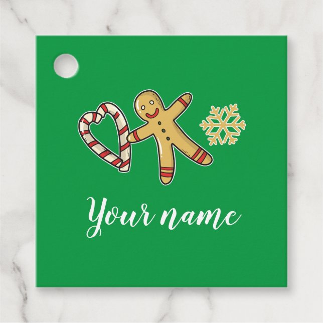 Gingerbreadman Love Favour Tags (Front)