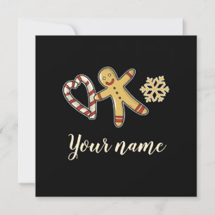 Gingerbreadman Love Flat Card