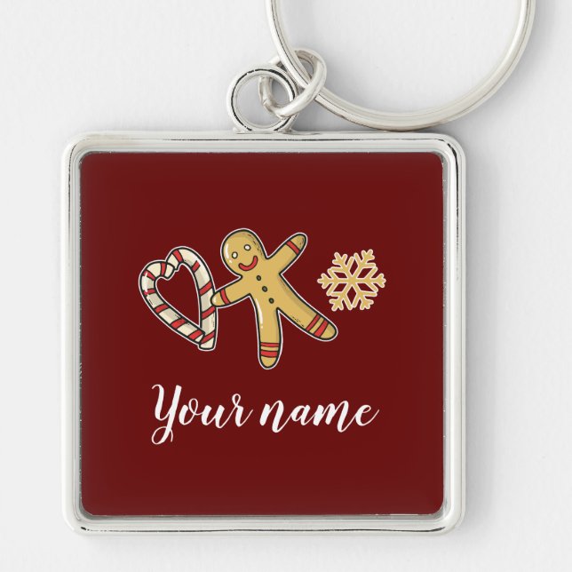Gingerbreadman Love Key Ring (Front)