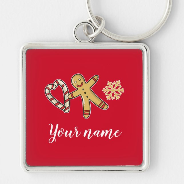 Gingerbreadman Love Key Ring (Front)