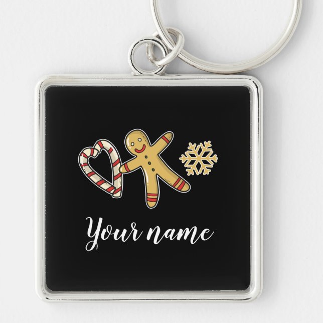 Gingerbreadman Love Key Ring (Front)