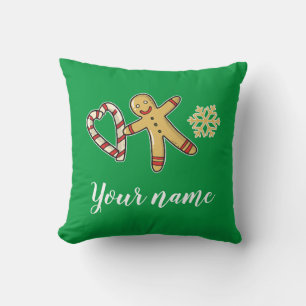 Gingerbreadman Love Throw Pillow