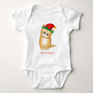 Gingerkitten baby's 1st Xmas personalised bodysuit