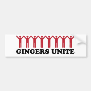 Gingers Unite Bumper Sticker