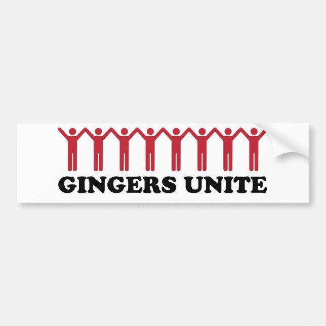 Gingers Unite Bumper Sticker (Front)