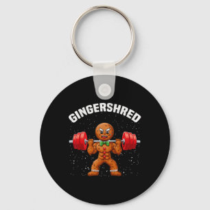 Gingershred Funny Gingerbread Man Gym Bodybuilding Key Ring