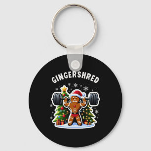 Gingershred Funny Gingerbread Man Gym Bodybuilding Key Ring