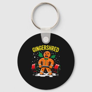 Gingershred Funny Gingerbread Man Gym Bodybuilding Key Ring