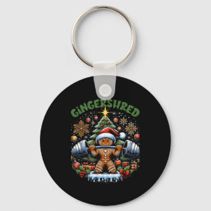 Gingershred Funny Gingerbread Man Gym Bodybuilding Key Ring