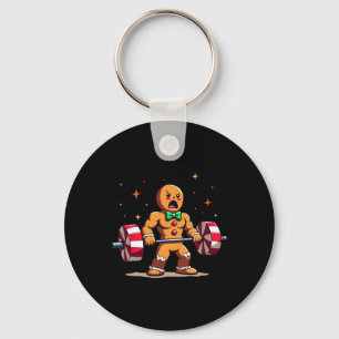 Gingershred Funny Gingerbread Man Gym Bodybuilding Key Ring
