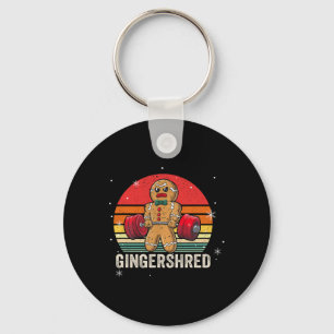Gingershred Funny Gingerbread Man Gym Bodybuilding Key Ring