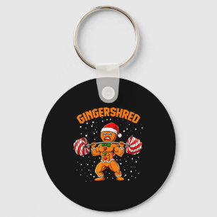 Gingershred Funny Gingerbread Man Gym Bodybuilding Key Ring