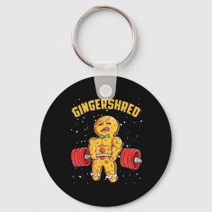 Gingershred Funny Gingerbread Man Gym Bodybuilding Key Ring