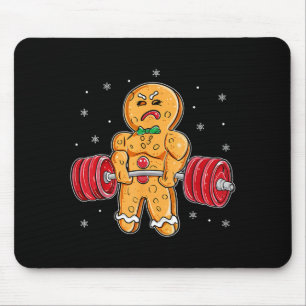 Gingershred Funny Gingerbread Man Gym Bodybuilding Mouse Pad