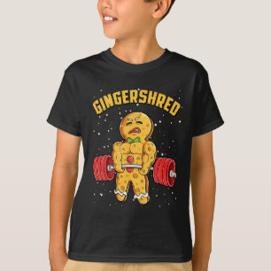 Gingershred Funny Gingerbread Man Gym Bodybuilding T-Shirt
