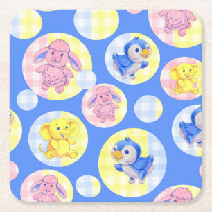 Gingham Animal Coaster